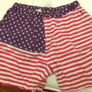 Chubbies flag shorts